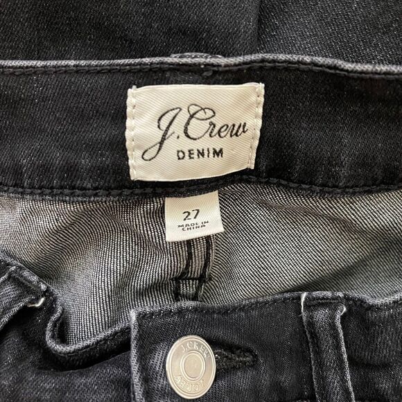 J.Crew 27 Vintage Straight Jeans Soft Black Mid Rise Stretch Basic - Picture 2 of 10